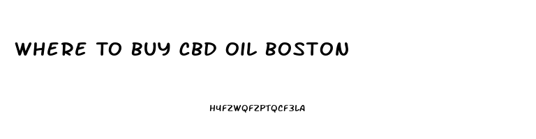 Where To Buy Cbd Oil Boston