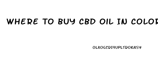 Where To Buy Cbd Oil In Colorado