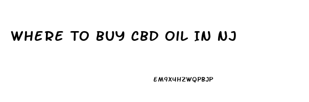 Where To Buy Cbd Oil In Nj