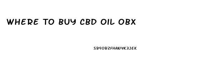 Where To Buy Cbd Oil Obx