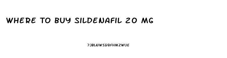 Where To Buy Sildenafil 20 Mg