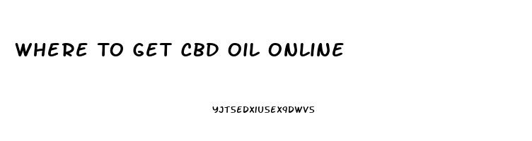 Where To Get Cbd Oil Online