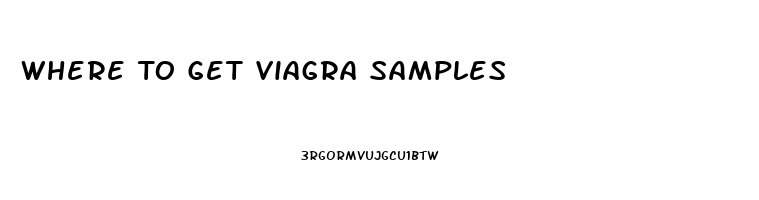 Where To Get Viagra Samples