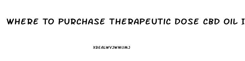 Where To Purchase Therapeutic Dose Cbd Oil In Massachusetts