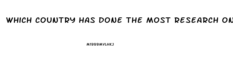 Which Country Has Done The Most Research On Cbd Oil