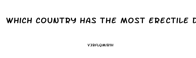 Which Country Has The Most Erectile Dysfunction