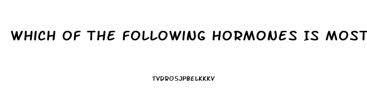 Which Of The Following Hormones Is Most Strongly Connected With The Sex Drive In Women