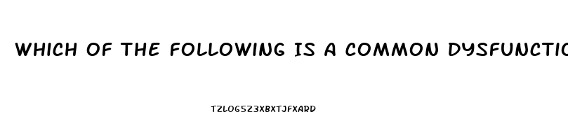 Which Of The Following Is A Common Dysfunction Of Teams