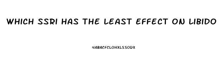 Which Ssri Has The Least Effect On Libido