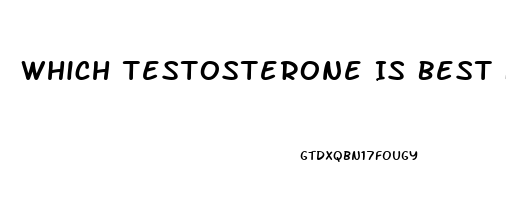 Which Testosterone Is Best For Libido