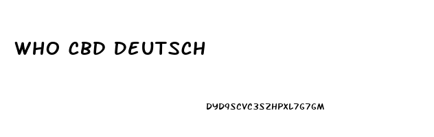 Who Cbd Deutsch