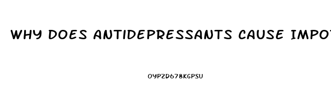 Why Does Antidepressants Cause Impotence