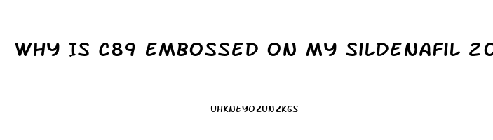 Why Is C89 Embossed On My Sildenafil 20mg Tablet