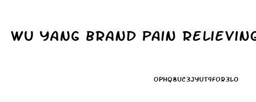 Wu Yang Brand Pain Relieving Plaster