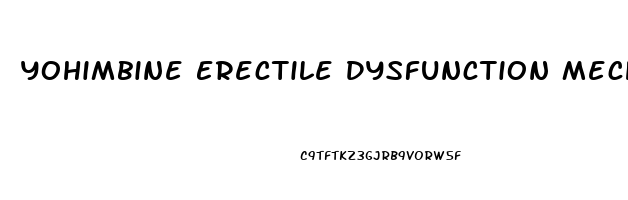 Yohimbine Erectile Dysfunction Mechanism