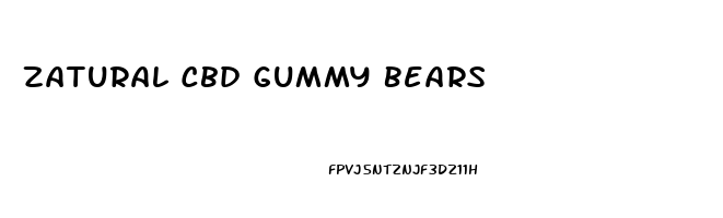 Zatural Cbd Gummy Bears