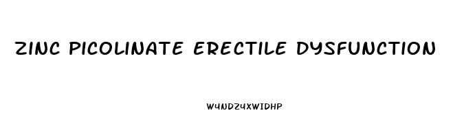 Zinc Picolinate Erectile Dysfunction