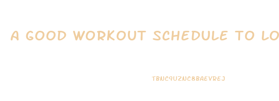 a good workout schedule to lose weight
