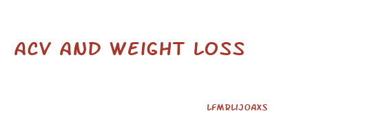 acv and weight loss