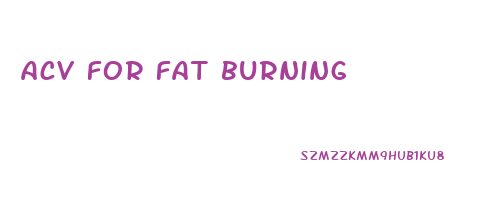 acv for fat burning