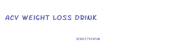 acv weight loss drink