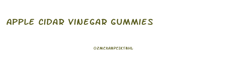 apple cidar vinegar gummies