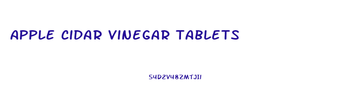 apple cidar vinegar tablets