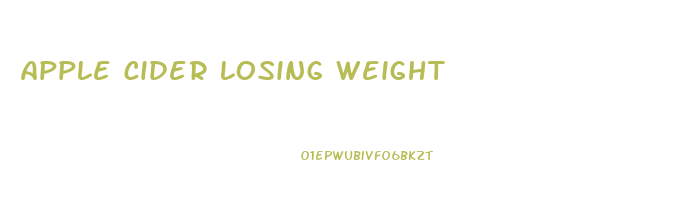apple cider losing weight