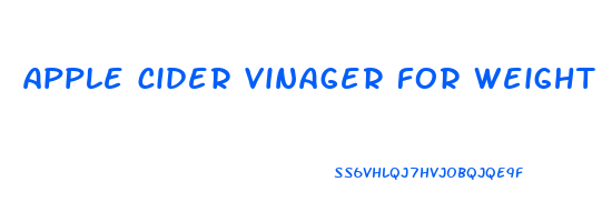 apple cider vinager for weight loss