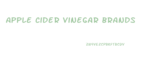 apple cider vinegar brands