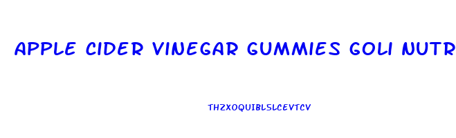 apple cider vinegar gummies goli nutrition details