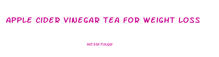 apple cider vinegar tea for weight loss