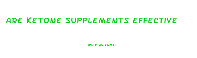 are ketone supplements effective