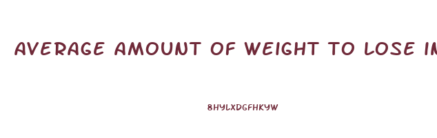 average amount of weight to lose in a week