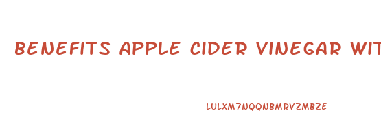 benefits apple cider vinegar with water