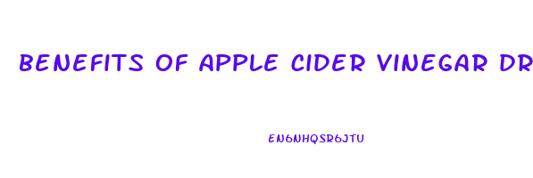 benefits of apple cider vinegar drink