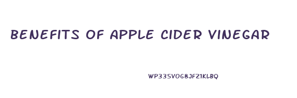 benefits of apple cider vinegar
