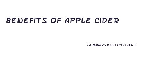 benefits of apple cider