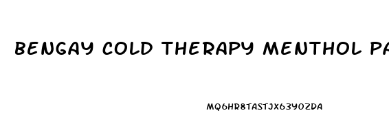 bengay cold therapy menthol pain relieving gel