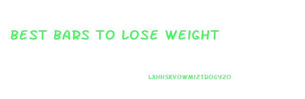 best bars to lose weight