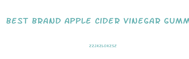 best brand apple cider vinegar gummies