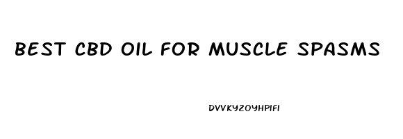 best cbd oil for muscle spasms