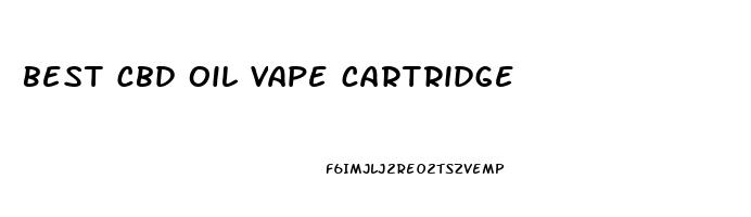 best cbd oil vape cartridge