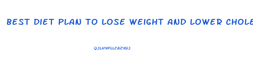 best diet plan to lose weight and lower cholesterol