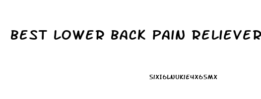 best lower back pain reliever