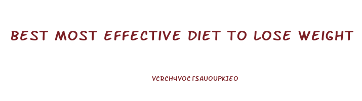 best most effective diet to lose weight