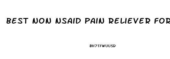 best non nsaid pain reliever for arthritis