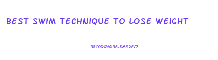 best swim technique to lose weight