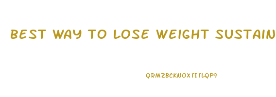 best way to lose weight sustainably