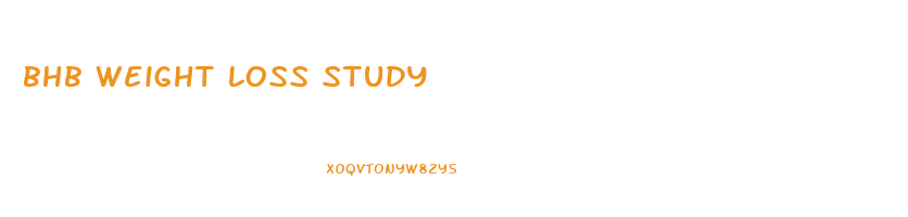 bhb weight loss study